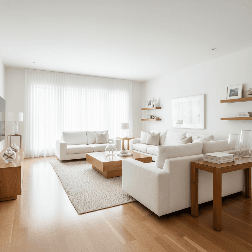 Living room after cleaning